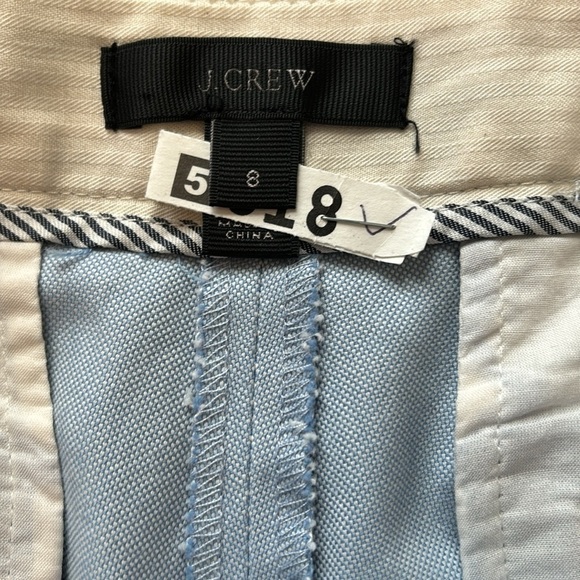J Crew chambray flat front trousers size 8 - Picture 3 of 5